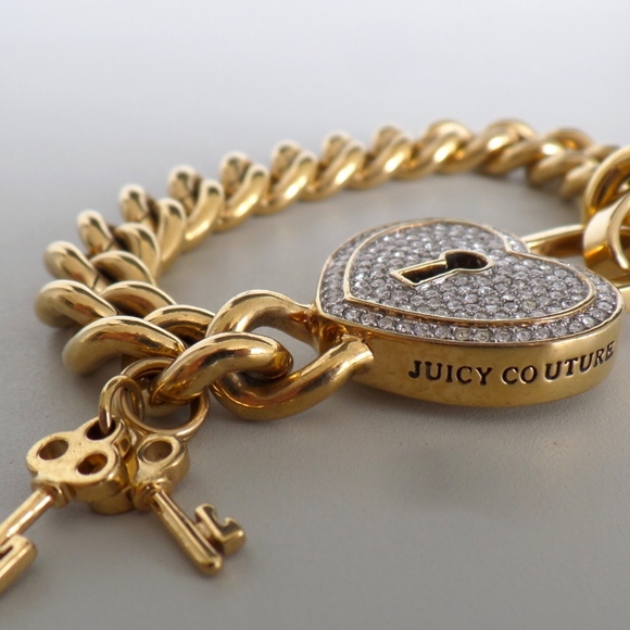 Gold Heart-Shaped Juicy Couture Bracelet - Picture 2 of 3